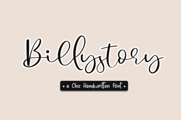 Billystory: An Elegant Script Font for Branding