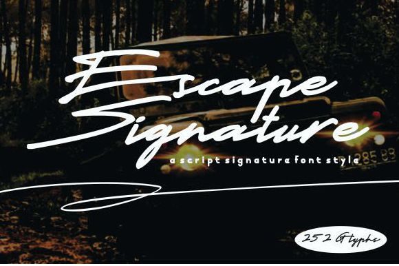 Escape Signature: A Premium Script Font for Campaigns