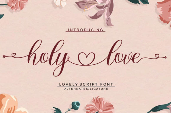 Holy Love: An Elegant Script Font for Editorial Design