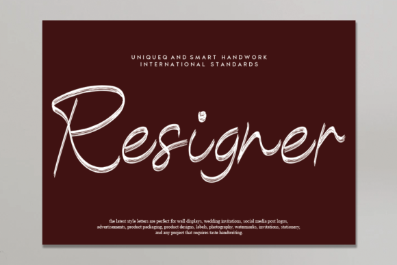Resigner: A Premium Handwritten Font for Branding