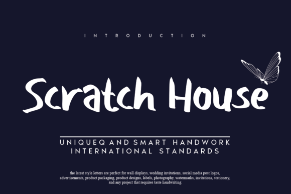Scratch House: A Friendly Handwritten Font for Branding