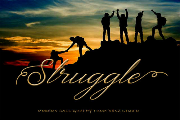 Struggle: A Handwritten Font for Modern Web Design