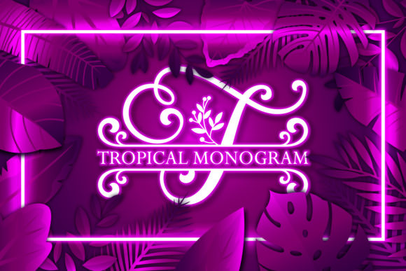 Tropical Monogram: A Handwritten Font for Makers