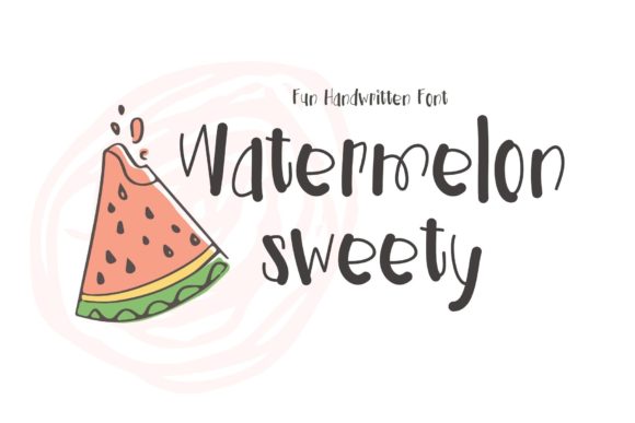 Watermelon Sweety: A Handwritten Font for Branding